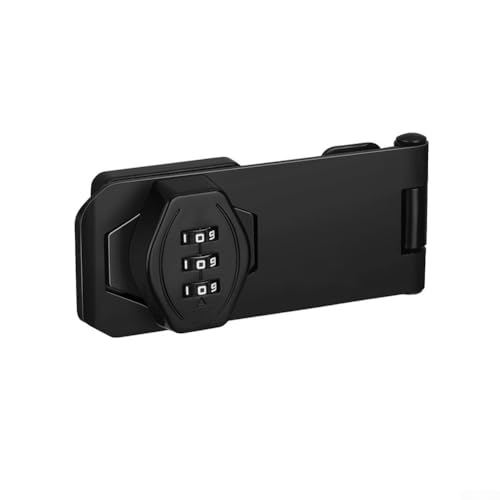 babominimer Schlüsselloses Schrank-Passwortschloss, Zinklegierung, Kombinations-Türriegel für Büro, Aktenschrank, Schublade und Briefkasten, mechanisches Code-Schloss, einfache Installation, Schwarz 1 von babominimer