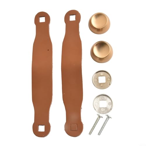 babominimer Schrankknäufe und Schubladengriffe aus Leder, Zinklegierung und wasserdichtes Leder, Schrankknöpfe für Kommode, Schublade, Schrank und Möbel, Orange babominimer Schrankknäufe und Schubladengriffe aus Leder, Zinklegierung und wasserdichtes Leder, Schrankknöpfe für Kommode, Schublade, Schrank und Möbel, Orange von babominimer