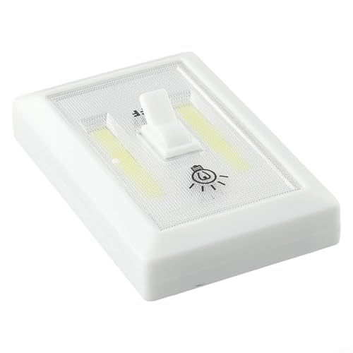 babominimer Shed Garage COB LED kabelloser batteriebetriebener Wandlichtschalter mit Ein-Aus-Steuerung für Kleiderschrank Schrank unter Treppen weiß Kunststoff 3 AAA babominimer Shed Garage COB LED kabelloser batteriebetriebener Wandlichtschalter mit Ein-Aus-Steuerung für Kleiderschrank Schrank unter Treppen weiß Kunststoff 3 AAA von babominimer