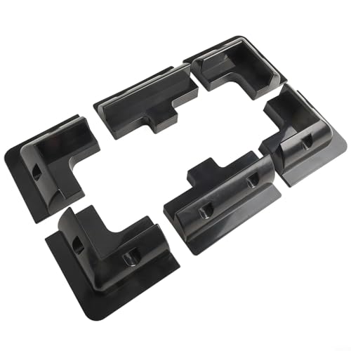 babominimer Solarmodul-Montageset 6 Stück ABS-Halterungen weiß schwarz für Wohnmobil, Wohnwagen, Boot, Yacht, Dach-Montagesystem (schwarz) von babominimer