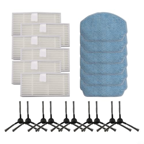 babominimer Staubsauger Zubehör Set, Seitenbürste, Filter und Wischmopp Set, passend für 999 Kehrroboter, Wartungszubehör Kombination (B) von babominimer