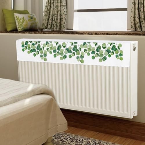 babominimer Staubschutz für Heizkörper, Leinen, halbes Paket, rauchsicher, mit schmutzabweisendem, waschbarem Stoff und einfacher Klebeband-Installation, passend für mehrere Größen (100 cm) von babominimer