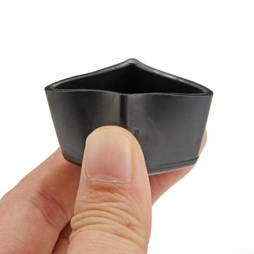 babominimer Stuhlbeinkappen, Gummifüße für Möbel und Tisch, quadratische PVC-Bodenschutz-Pads zur Vermeidung von Kratzern und Geräuschreduzierung, Schwarz, 22 x 22 mm, 12 Stück von babominimer