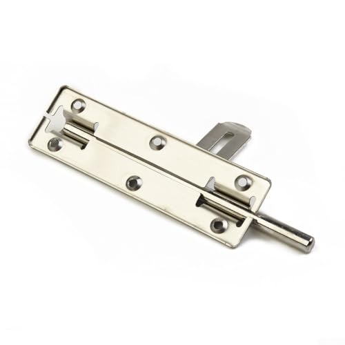 babominimer Torriegel aus Edelstahl mit gebürsteter Oberfläche und Vorhängeschloss für Türen, Zäune, Garagen, Schuppen, Scheune, Schränke, Badezimmer, Schlafzimmer oder Garten (20,3 cm) von babominimer