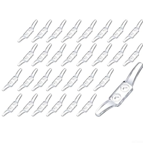 babominimer Transparente Kunststoff-Jalousienhaken und Kordelclips mit Schrauben, transparente Seilklampen zur Sicherung von Jalousien, Vorhängen, Sonnenschutz und Festmacherleinen von babominimer
