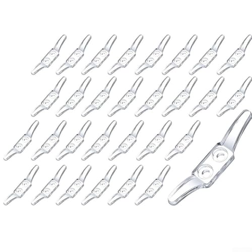 babominimer Transparente Kunststoff-Jalousienhaken und Kordelclips mit Schrauben, transparente Seilklampen zur Sicherung von Jalousien, Vorhängen, Sonnenschutz und Festmacherleinen von babominimer