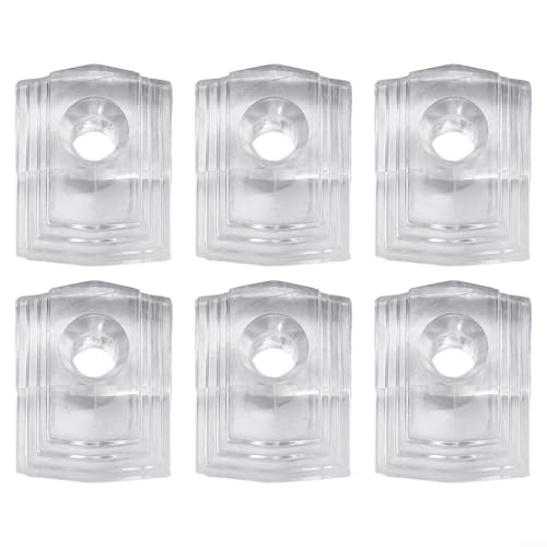 babominimer Transparente Kunststoff-Spiegelhalter-Clips, 1/4 Zoll, rahmenloses Spiegel-Montageset mit Schrauben und Dübeln, unsichtbare Wandhalterungen für sicheren Glasspiegel von babominimer