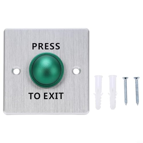 babominimer Türentriegelungsknopf aus Edelstahl, 12–24 V, Push-to-Exit-Schalter mit Selbst-Reset-Betrieb, IK10 explosionsgeschützt, wasserdichte Aluminiumlegierung, zur Steuerung von babominimer