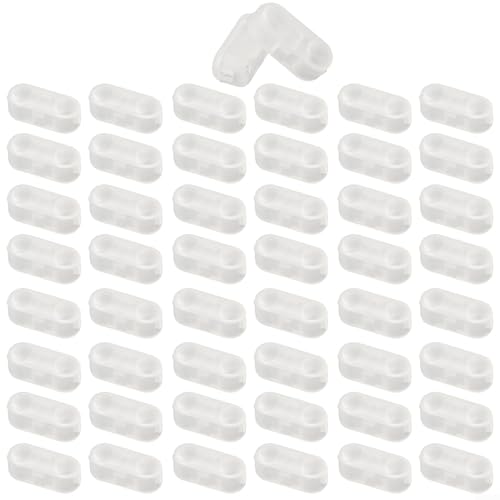 babominimer Verbindungsclips für Jalousien mit Zugschnur für Kunststoff-Kettenrolle, vertikaler Vorhang, weißer Kunststoff, 4,5 x 6 mm, kompatibel mit Standardgröße (50 Stück) von babominimer