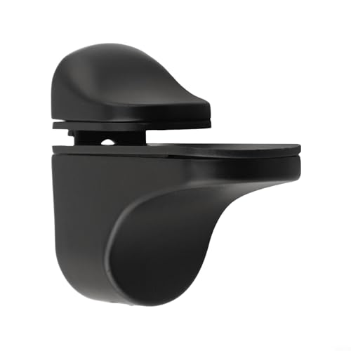 babominimer Verstellbare Glasregalhalterung, Wandhalterung, Stützhalterung, Zinklegierung, Regalbefestigungsclip für 3–22 mm dicke Glasplatte, Präsentation, Bücherregal (schwarz) von babominimer