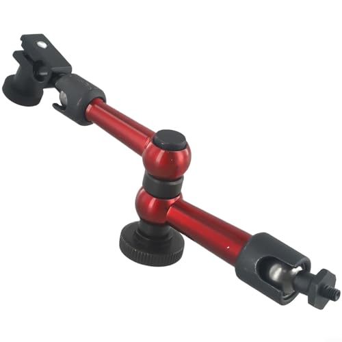 babominimer Verstellbarer magnetischer Standfuß mit flexiblem Arm, Messanzeigehalter, Stahllegierung, verchromte, rostbeständige Schale, Zentralverriegelung (Typ 3) von babominimer
