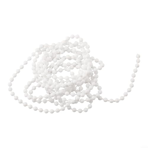 babominimer Vertikales Jalousien-Perlenketten-Set, langlebige Kunststoff-Kugelkette mit reibungsloser Bedienung für Licht- und Privatsphäre-Kontrolle, einfache Installation, Ersatz für (weiß) von babominimer