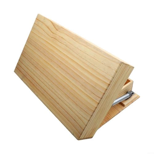 babominimer Wandregal aus Holz, Hängeregal mit Geheimfach, Aufbewahrungsschrank für Wohnzimmer, Schlafzimmer, 40 x 21 x 7,2 cm (Holz) von babominimer