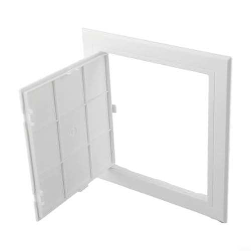 babominimer Weiße ABS-Revisions-Zugangsklappe für Wand oder Decke, langlebige Kunststoff-Revisionsklappe mit dekorativem Low-Profile-Finish, einfach zu installieren für Wohnzwecke (200 x 200 mm) von babominimer