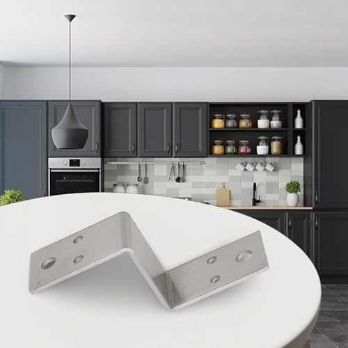 babominimer Z-förmige Eckwinkel aus Edelstahl, robuster Winkelverbinder, 2,5 mm dick, rostfreie Eckstrebe, Hardware für Schrank, Möbel, Regale, Wandmontage (50 mm) von babominimer