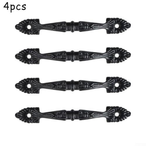 babominimer Ziehgriff-Set für Küchenschränke und Türen, Gusseisen, Antik-Stil, Schwarz (klein) von babominimer