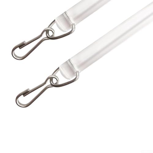 babominimer Zugstange für Jalousien, 43,2 cm, Acrylharz, mit Metallhaken, einfaches Öffnen und Schließen für Fensterrollo-Zubehör, transparent, 2 Stück babominimer Zugstange für Jalousien, 43,2 cm, Acrylharz, mit Metallhaken, einfaches Öffnen und Schließen für Fensterrollo-Zubehör, transparent, 2 Stück von babominimer