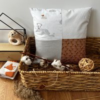 Kissen Mit Name Personalisierbar Traumland Patchworkkissen Für Dein Baby Oder Kind von babrause