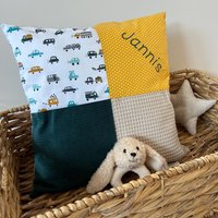 Kissen Mit Name Personalisiert Cord Little Traffic Patchworkkissen Für Dein Baby Oder Kind Kissen Mit Name Personalisiert Cord Little Traffic Patchworkkissen Für Dein Baby Oder Kind von babrause