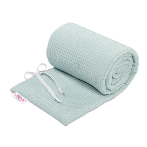 babybay Baby Kantenschutz Waffelpiqué (Made in EU) - Bettschutz in vielen Farben und Größen, 100% Baumwolle, Oeko-Tex 100 (zartblau, für Modell Maxi, Boxspring und Comfort Plus) von babybay