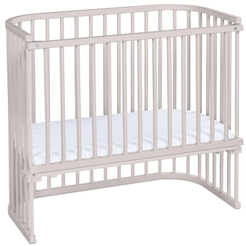 babybay Boxspring XXL Beistellbett, beige lackiert, Kinderbettset von babybay