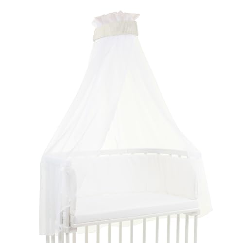 babybay Himmel Waffelpiqué mit Band passend für alle Modelle bis 96 cm Länge, Ivory von babybay