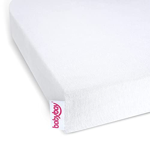 babybay Jersey Spannbetttuch Deluxe Doppelpack passend für Modell Boxspring XXL, weiß von babybay