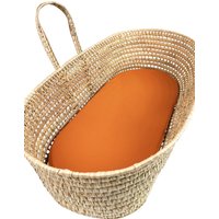 Rustikale Orange Soild Baumwolle - Maßgeschneidertes Spannbettlaken von babymosesbasket