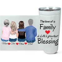 Benutzerdefinierte Familientasse| Familien Portrait Tasse| Reisetasse| Personalisierte Familientasse | Geschenk Für Mama| Papa Neues Familiengeschenk von babysdreamworld