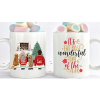 Benutzerdefinierte Weihnachts-Hund-Mama-Tasse, Weihnachtspaar-Geschenk, Hundemutter-Geschenk, Hunde-Mama, Frohe Weihnachten-Geschenk, Familie Mit von babysdreamworld