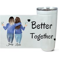 Beste Freundin Becher, Benutzerdefinierte Geschenk, Freundschaftsgeschenk, Tasse, Freunde Reisebecher, Better Together Geburtstag Geschenkidee von babysdreamworld