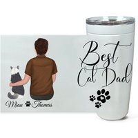 Personalisierter Katzen-Papa-Becher, Katzenliebhaber-Geschenk, Bester Katzen-Dad-Ever-Becher, Katzenbesitzer-Geschenk, Katzengeschenk Für Männer von babysdreamworld