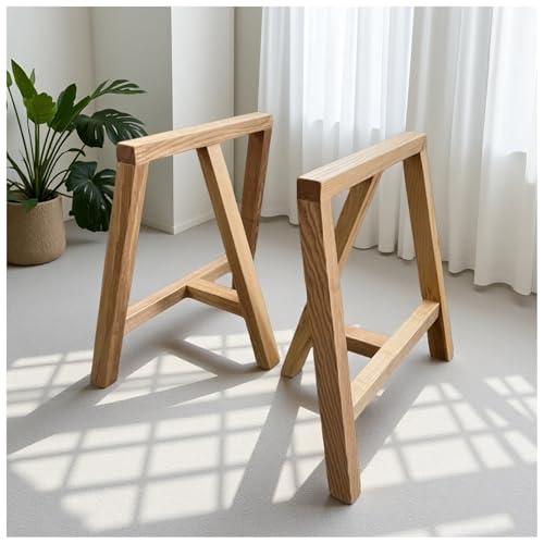 bacedifo Massivholz-Tischgestell mit Schrägem Dreiecksdesign Und Abgerundeten Ecken Höhe 27.6" Geeignet Für Esstische Computertische Und Werkbankgestelle Tragkraft 250 Kg von bacedifo