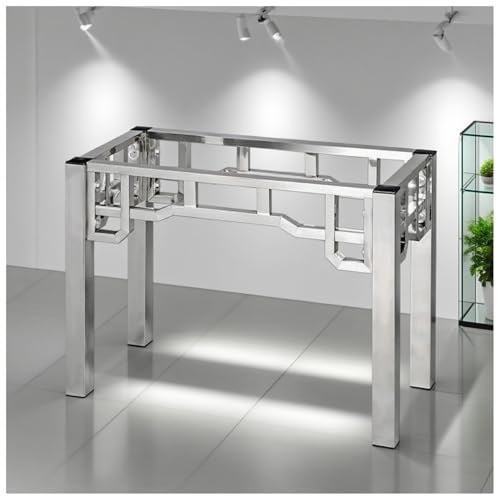 bacedifo Quadratisches/rechteckiges Tischgestell Aus Edelstahl Wasserfest Und Rostfrei mit Rutschfester Tischauflage Belastbarkeit 150 Kg Esstisch-/Bürotischgestell Zusammenbaubares Tragbares Design von bacedifo