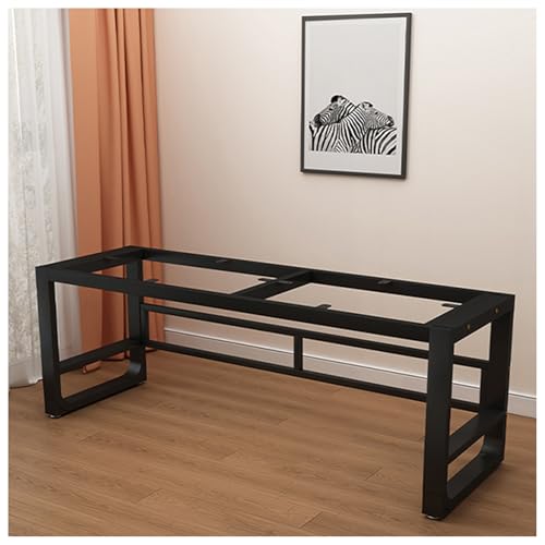 bacedifo Rechteckiger Metall Tischgestell Tragkraft 200 Kg Verstärkte Stahlkonstruktion Mehrere Befestigungspunkte mit Verstellbaren Füßen Ausgestattet Höhe 28.5" Tischbein von bacedifo