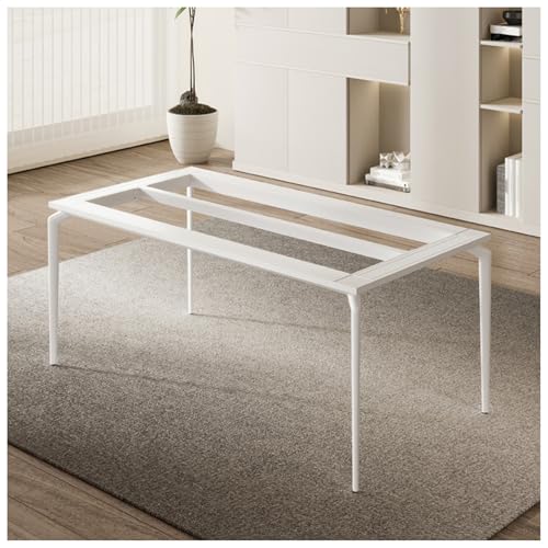 bacedifo Solides Rechteckiges Tischgestell Aluminiumlegierung Verbreiterte Querstrebe Esstisch/Konferenztisch/Schreibtisch Höhe 28.9" Wasserfest Und Verschleißfest von bacedifo