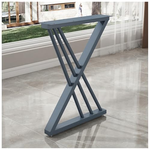 bacedifo Z-förmiger Metalltischrahmen Stützrahmen Für Schreibtisch/Bartheke/Esstisch Untergestell Für Schminktisch/Computertisch Wasserfest Und Verschleißfest (1 Stück) von bacedifo