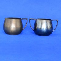 Empire Crafts Silber Vergoldet Creamer Und Zuckerdose Set - Vierfache Silberplatte von backstashandbygones
