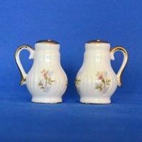Porzellan Salz Und Pfefferstreuer Mit Rose Motiv - Vintage Set Shabby Chic Küche Dekor Made in Japan von backstashandbygones