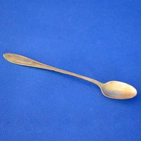 Silber Vergoldet Eis Tee Löffel Von Oneida 1927 - Muster Merced von backstashandbygones