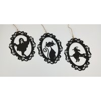 Fensterdeko Halloween, Halloween Fensterbild, Dekoration, Herbst Kraftpapier, Bild Hexe, Katze Fensterdeko Halloween, Halloween Fensterbild, Dekoration, Herbst Kraftpapier, Bild Hexe, Katze von bagsnap