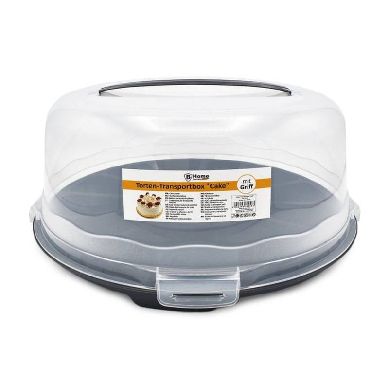 bahama Kuchentransportbox Kuchen Transportbox Kuchenbehälter Tortenhaube Rund mit Tragegriff Ant, Kunststoff von bahama