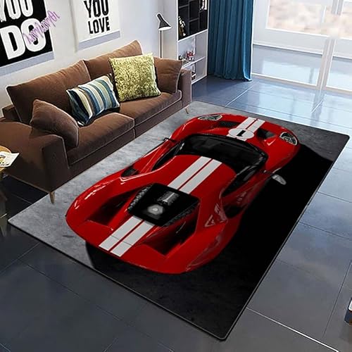 Racing Supercar Teppich Für Wohnzimmer Auto Teppich Schlafzimmer Teppich Badematte Soft Teppich Home Decoration B449 120×180CM von bailongma