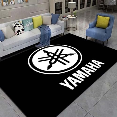 Y-Amaha Druck Flanellteppiche Mode Motorrad Großer weicher Teppich Home Bodenmatte D944 40×60CM von bailongma