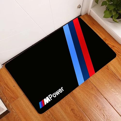 bailongma B-MW Power Pattern Fußmatten Eingangstürmatte Moderne Heimdekoration Teppich Flanell Teppich G915 80×120CM von bailongma