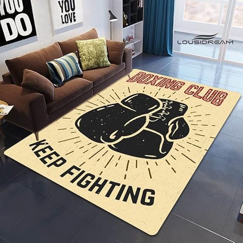 bailongma Boxing Gedruckt 3D Flanell Teppich Schlafzimmer Küchenmatten Für Boden Türmatte Zimmer Dekor Teppiche Für Wohnzimmer Süßer Teppich B1133 120×180CM von bailongma