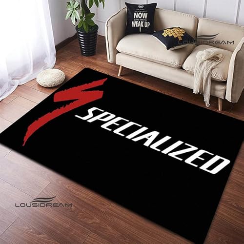 bailongma Fahrrad Marke Logo Bedruckt Flanell Teppich Mode Heimtextilien rutschfeste Bodenmatte G1229 120×180CM von bailongma