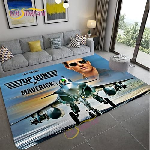 bailongma Gun Art Logo Muster Teppich Film Element Dekorative Teppiche Modernes Zuhause Wohnzimmer Fußmatten Teppiche B2067 90X150CM von bailongma