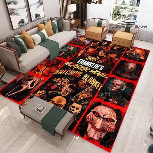 bailongma Horror Film Kult Druck Flanell Teppich Teppich niedliche Fußmatten G1544 40×60CM von bailongma