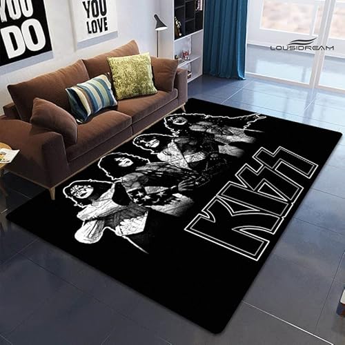 bailongma Kiss Print Flanell Teppich Spielzimmer Wohnzimmer Schlafzimmer Anti-Rutsch Band Teppich Fotografie Requisiten Geburtstagsgeschenk M1220 40×60CM von bailongma